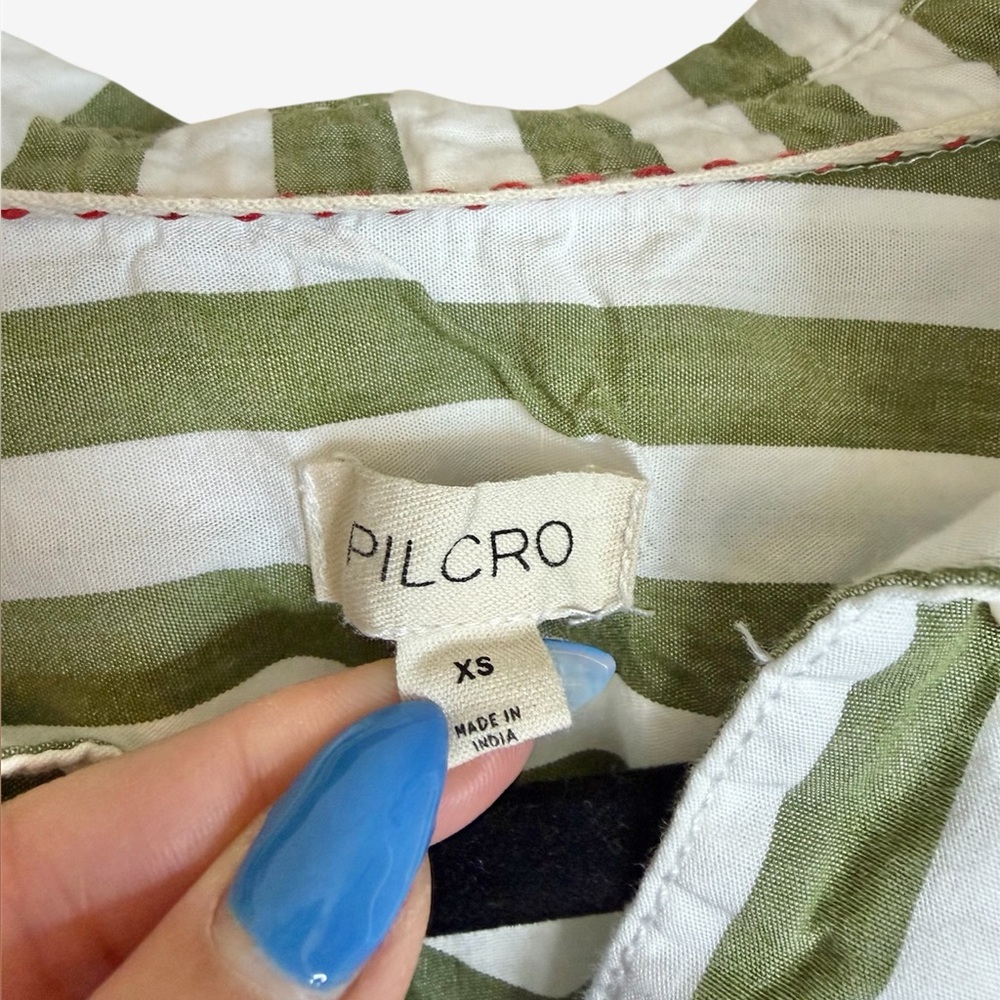 Pilcro Anthropologie Bailey Boyfriend Batwing Buttondown Blouse Size XS - Picture 4 of 10
